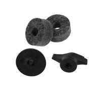 TOGEVAL Cymbal Replacement Felts and Plastic Sleeves 2pcs Drum Clutch Felt Washers in Black for Cymbals and Drums with Easy Installation and Extra Stability Random Color