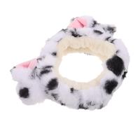 TOGEVAL Dalmatian Dog Ears Elastic Headband for Women No-slip Makeup and Face Washing Accessory Flexible Animal Print Hairband for Skincare Shower Yoga and Party Use