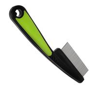 TOGEVAL Dandruff Removal Comb 6 Tooth Comb Fine Tooth and Dandruff Removal Services Stainless Steel with Ergonomic Handle for Regular Hair Screening for Hair and Scalp at Home
