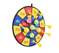 TOGEVAL Dartboard Set for Kids and Adults 30cm Thick Dartboard with 6 Darts and 6 Balls Safe Indoor Outdoor Game for Family Fun