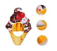 TOGEVAL Decorative Ice Cream Hood Party Hat Silly Adult Hat Food Shape Headwear for Parties Cosplay Christmas Parades