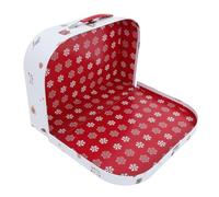 TOGEVAL Decorative White Paper Gift Suitcase Box Handheld Party Supplies Packaging for Gifts Candies Cookies Elegant Storage and Presentation Box for Christmas and Special Occasions