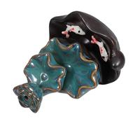 TOGEVAL Delicate Ceramic Backflow Incense Burner with Waterfall Effect Porcelain Censer for Incense Cones Unique Handcrafted Aromatherapy Holder for Yoga Office and Home