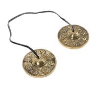 TOGEVAL Delicate Copper Cymbals Bell Percussion Instrument for Yoga Meditation Handmade Nepalese Tingsha Chimes Harmonic Tones for Positive Energy and Mental Clarity