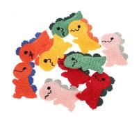 TOGEVAL Dinosaur Hair Clips Hair Snap Clips 10Pcs 5.5X3.3Cm Cozy Cute Knit-Edged Decorations for Young Girls Birthdays