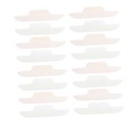TOGEVAL Disposable Non-woven 24pcs Collar Hat Liners Adhesive Pads Sweat of Curve Shape Absorption, Made Fabric Pe Material for and Public Speaking and Job Interviews