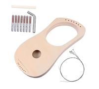 TOGEVAL Diy Boy Girl String Lyre Harp Kit Handmade Wooden String Instrument for Boy Girl Fun Art Project to Enhance Manual Skills and Creativity