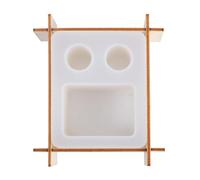 TOGEVAL DIY Toothbrush Holder Mold Set with Dual Holes Silicone Cup Mold for Handicraft Making Suitable for Electric and Manual Brushes Bathroom Organizer Tool Random Style