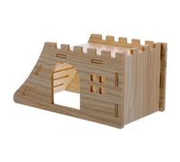 TOGEVAL DIY Wooden Maze House for Hamsters Wear-Resistant Hideout with Ramp for Small Animals like Guinea Pigs and Chinchillas