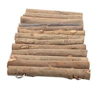 TOGEVAL Diy Wooden Stick Reptile Hideout Terrarium Ornament Pet Turtle Shelter Crawling Platform Habitat Hide Hut for Reptiles and Small Pets