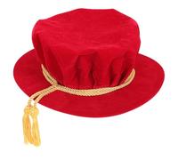 TOGEVAL Doctoral Graduation Ceremony Tam Prop Adult Graduation Hat Crimson One Size Academic Cap for Phd Ceremony