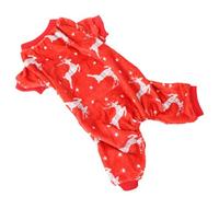 TOGEVAL Dog Christmas Pajama Warm Flannel Costume for Puppies Adorable Holiday Outfit for Cold Days Cute for Festive Celebrations and Pet Parties