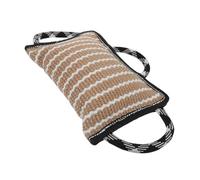 TOGEVAL Dog Flax Bite Pillow for Training Tug with Strong Handles Portable and Lightweight Enhances Focus and Bonding for Interactive Dog Bite and Tug War Sessions