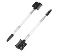 TOGEVAL Dog Grooming Comb Pet Hair Brush Remover Soft Bristle Double-headed Eye Comb Small Size Cleaning Dog Eyes Flea Removal 2pcs White Set