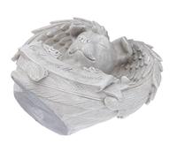 TOGEVAL Dog Memorial Angel Sculpture Resin Pet Memorial Stone for Garden Backyard Outdoor Tribute Lawn Ornament Indoor Outdoor Commemorative Statue