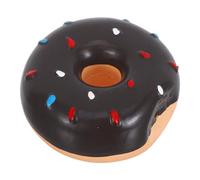 TOGEVAL Donut-shaped Talking Toy for Medium Puppy Tough Flexible Latex Dog Chew Toy Squeaky Interactive Play for Large Dogs