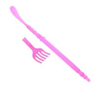 TOGEVAL Double-end Back Scratcher and Shoehorn Tool Manual Massage Claw for Itchy Backs Lightweight Pink Design for Adults Easy Shoe Wearing and for Men and Women