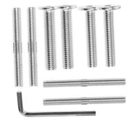 TOGEVAL Double End Screw Bolt with Wrench for Cat Scratching Post Replacement Fully Threaded Steel Bolts Connectors for Stable Assembly and Easy Installation