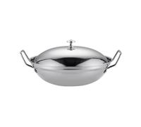 TOGEVAL Double Handle Pot Stainless Steel with Lid Hot Pot Multipurpose Kitchen Cookware Safe for Everyday Use for Cooking Seafood