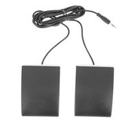 TOGEVAL Double Kick Electronic Drum Sustain Pedal with 3.5mm Jack Thickened Piano Damper Pedal for Electric Drum and Keyboard Non-slip Compatible with Electronic Pianos and