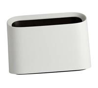 TOGEVAL Double-layer Mini Desk Trash Can Sturdy Plastic Tabletop Wastepaper Bin for Office Bedroom Makeup Station Odor-resistant Small Desktop Container in White