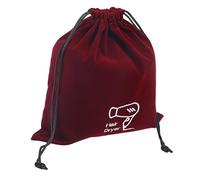 TOGEVAL Drawstring Hair Dryer Storage Bag Burgundy with Blow Dryer Print Portable Organizer Pouch for Travel Home Use Sturdy Fabric Multi-purpose Storage