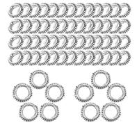 TOGEVAL Dreadlock Rings Hair Jewelry 100pcs Black Alloy for Locs with Portable Features, Perfect for Styling Hair on the Go and DIY Hair Projects Accessories