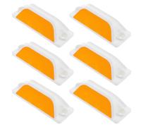TOGEVAL Driveway Reflectors 6-Pack Rectangular Acrylic Reflective Markers for Low Visibility Conditions Road Boundaries Parking Lots 11.7x4.4cm