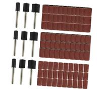 TOGEVAL Drum Mandrel for Manicure Nail Manicure Sandpaper Band 102Pcs Cylindrical Brown Sanding Sleeves Fits Rotary Tools Professional Salon Use Cuticle and Natural Nails