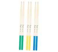TOGEVAL Drumsticks Maple 6 Pcs 5a Wooden Drum Sticks Non-slip Drumsticks for Electric Drum Practice Random Color