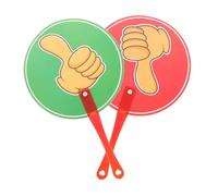 TOGEVAL Dual Sided Thumbs Up Thumbs Down Answer Paddles for Classroom Voting Interactive True False Signs for Teacher Group Competitions and Quick Feedback in Educational Activities