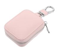 TOGEVAL Earphone Storage Bag Earbud Organizer Case with Clip PU Design for Earphones USB Charging Cables and Accessories Pink Color