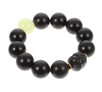 TOGEVAL Ebony Wood Buddhist Beads Bracelet Lightweight Smooth Texture Unisex Jewelry for Daily Wear and Meditation