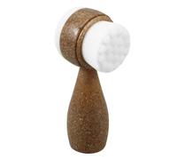 TOGEVAL Eco-Friendly Coconut Cleansing Brush Double-Sided Facial Scrub Brush Soft Natural Hair Exfoliating Face Cleanser Travel-Friendly