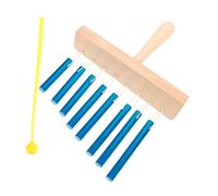 TOGEVAL Eight Tone Tabletop Wind Chimes Musical Instrument with Mallet Lightweight Portable Preschool Percussion for Stage Performance Solid Aluminum Bars