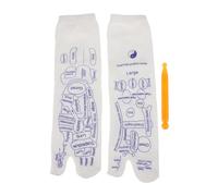 TOGEVAL Elastic Acupressure Foot Massage Socks with Stimulation Stick Breathable Wear-Resistant Plantar Reflexology Socks for Daily and Sports Use Relief and Fatigue Reduction