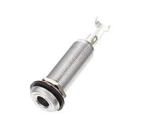 TOGEVAL Electric Bass Barrel Jack Cylinder Input Plug Socket Silver Double Channel Stereo Audio Output for Electric Guitar Bass Guitar Accessories