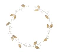 TOGEVAL Elegant Alloy Leaf Bridal Headdress Hair Band Handmade Garland Headwear for Wedding Party Ceremony Lightweight and Comfortable Hair Decoration
