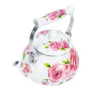 TOGEVAL Enamel Tea Kettle Cold Water Kettle Household Teakettle Stovetop Safe Enamel Hot Water Pot for Tea Brewing and Relaxation