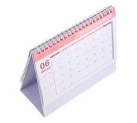TOGEVAL English Desk Calendar Monthly Planner with Stand Decorative Desktop Organizer for Teachers Students Office Workers Thick for Daily Scheduling and Event Planning Dreamy Blue