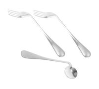 TOGEVAL Ergonomic Angled Eating Utensils for Elderly and Disabled Lightweight Feeding Spoon and Fork with Wrist Stress Relief Practical One-Handed Tableware for Bedridden Patients