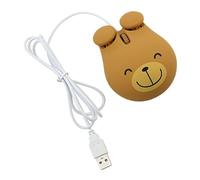 TOGEVAL Ergonomic USB Wired Gaming Mouse with Bear Design Silent Click Comfortable Grip for Laptop and Desktop Cute and Computer Mice for Long-term Use