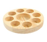 TOGEVAL Essential Oil Organizer Box 9-compartment Round Tray 13.6cm Diameter Bottle Storage Holder for Home Aromatherapy and Perfume Bottle Display