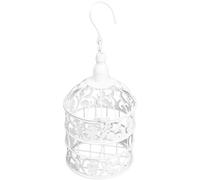 TOGEVAL European Style Iron Art Bird Cage Large White Decorative Birdcage for Wedding and Photography Prop Outdoor Hanging Bird House