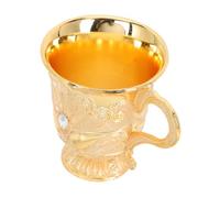 TOGEVAL European Style Metal Wine Cup Small Delicate Peacock Pattern Luxury Vintage Drinking Glass for Home and Party Use
