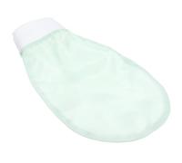 TOGEVAL Exfoliating Bath Gloves Silk-like Soft Skin Scrubbing Mitt Body Scrubber for Shower and Spa Dead Skin Removal in Green