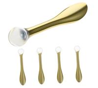 TOGEVAL Eye Cream Scoop and Dual-end Facial Roller Massager Tool for Reducing Puffiness Dark Circles and Wrinkles Portable for Home Travel and Salon Use