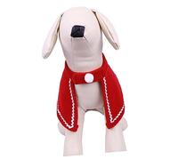 TOGEVAL Fashionable Pet Christmas Costumes for Cats Dogs 3-piece Suit Hat Scarf Red for Travel Parties