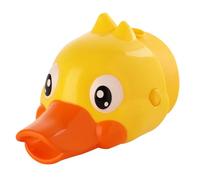 TOGEVAL Faucet Extender for Duck Yellow Plastic Water Chute with Arc Shaped Outlet Splash Resistant Hand Washing Aid Fits Bathroom and Kitchen Taps