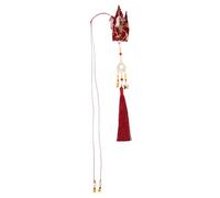 TOGEVAL Feng Shui Red Tassel Car Pendant with Chinese Knot and Origami Cranes Auspicious Luck Hanging Ornament for Car Mirror and Home Decor Stylish Fabric Amulet for Spring Festival and